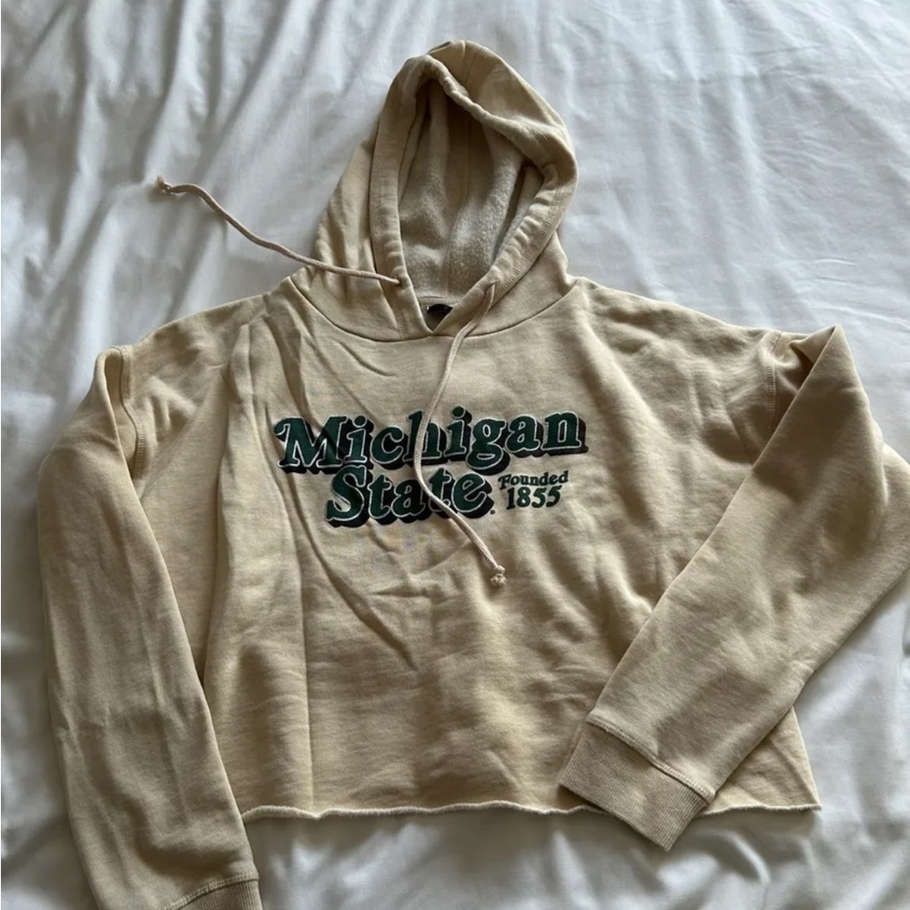 Michigan State Women's Cream Hoodie